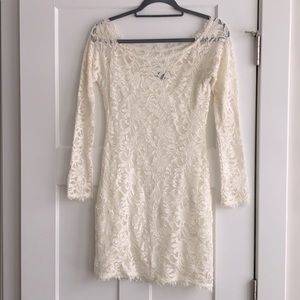 Cream lace bodycon dress size S